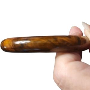 Brown Swirled Acrylic Bangle Bracelet